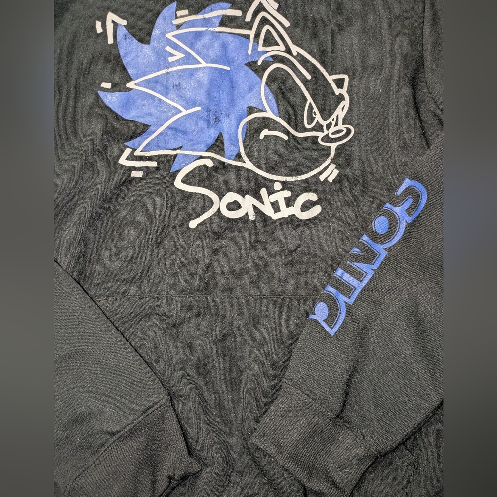 Sonic Black and Blue Graphic Hoodie